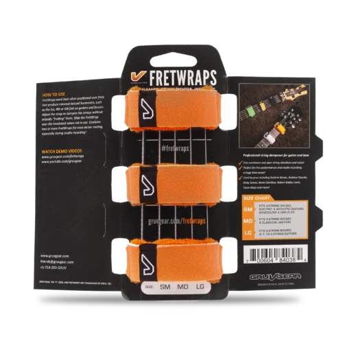 Gruv Gear FretWraps Orange 3-Pack - in package Gruv Gear FretWraps Orange 3-Pack - in package