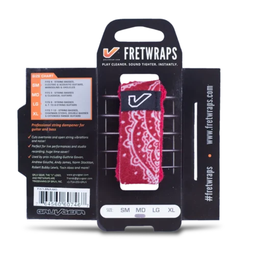 Gruv Gear FretWraps Red Bandana - in package