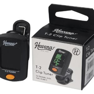 Havana T-2 Clip Tuner - tuner with its retail box Havana T-2 Clip Guitar Tuner- Black