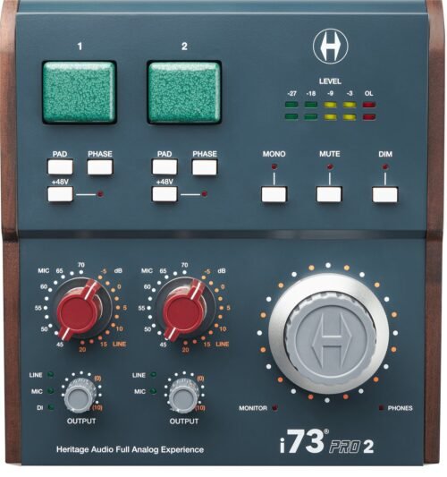 Heritage Audio i73 PRO 2 - top view of controls Heritage Audio i73 PRO 2 - top view of controls