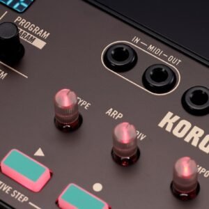 Korg volca fm2 - close-up of panel knobs and MIDI / sync jacks Korg volca fm2 - close-up of panel knobs and MIDI / sync jacks