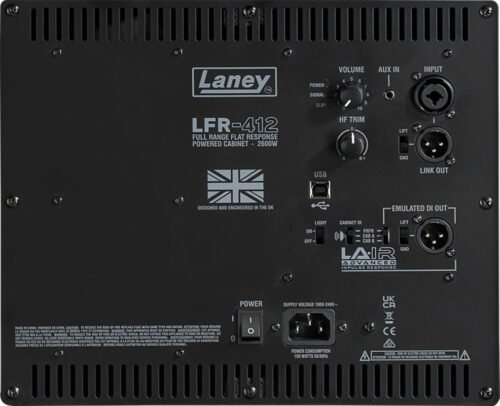 Laney LFR-412 - control panel Laney LFR-412 2600W Active Guitar Amplifier Cabinet