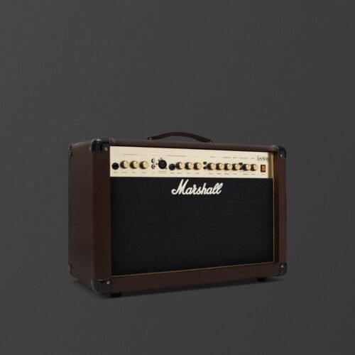 Marshall AS50D - front angle view Marshall Acoustic Soloist AS50D 50 Watt Acoustic Guitar Amplifier with 2 Channels, Digital Chorus and Reverb