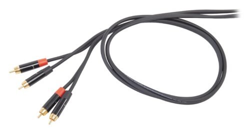 PROEL Die Hard DHS505LU3 - 2 RCA to 2 RCA stereo cable PROEL DHS505LU3 DH.Audio Cable 2 RCA-2RCA BK 3M,Black