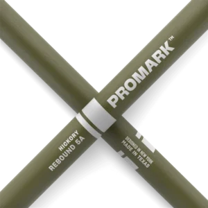 ProMark Rebound 5A Painted RBH565AW Army Green - crossed sticks