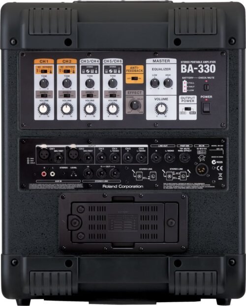 Roland BA-330 - rear panel with inputs and controls