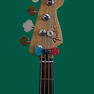ROMBO Guitar Pick Holder - on a bass headstock ROMBO Guitar Pick Holder