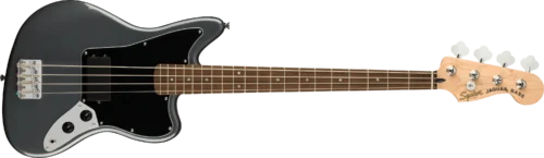 Squier Affinity Jaguar Bass H Charcoal Frost Metallic - front Squier Affinity Jaguar Bass H Charcoal Frost Metallic - front
