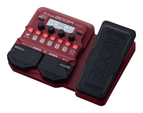 Zoom B1X Four Bass Multi-Effects Pedal (Red)