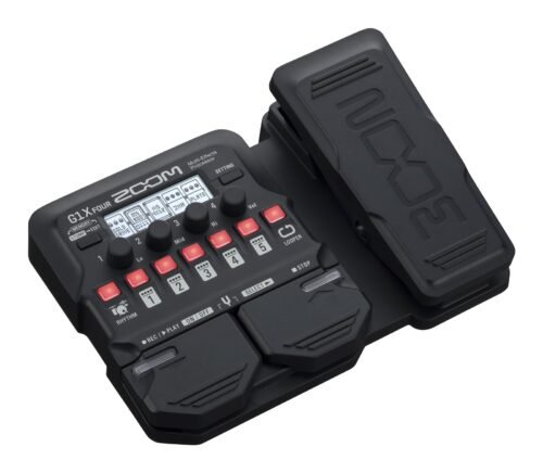 Zoom G1X FOUR - angled view with expression pedal Zoom G1X FOUR - angled view with expression pedal