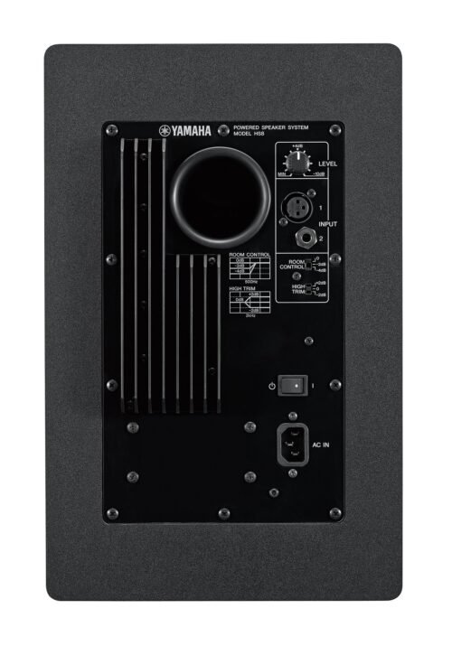 Yamaha HS8 - rear panel with XLR/TRS inputs and room controls Yamaha HS8 Powered Studio Monitor Black - Pair