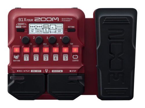 Zoom B1X Four Bass Multi-Effects Pedal (Red) Zoom B1X Four Bass Multi-Effects Pedal (Red)