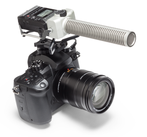 Zoom F1-SP - mounted on a camera Zoom F1 Field Recorder Shotgun Package F1-SP
