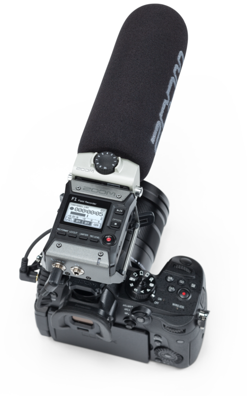 Zoom F1-SP - product view Zoom F1 Field Recorder Shotgun Package F1-SP