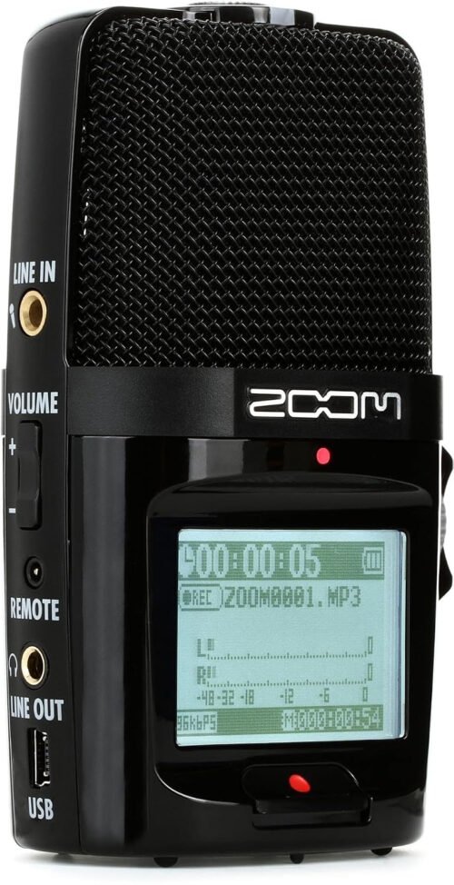 ZOOM H2n Handy Recorder with MS Microphone - Black